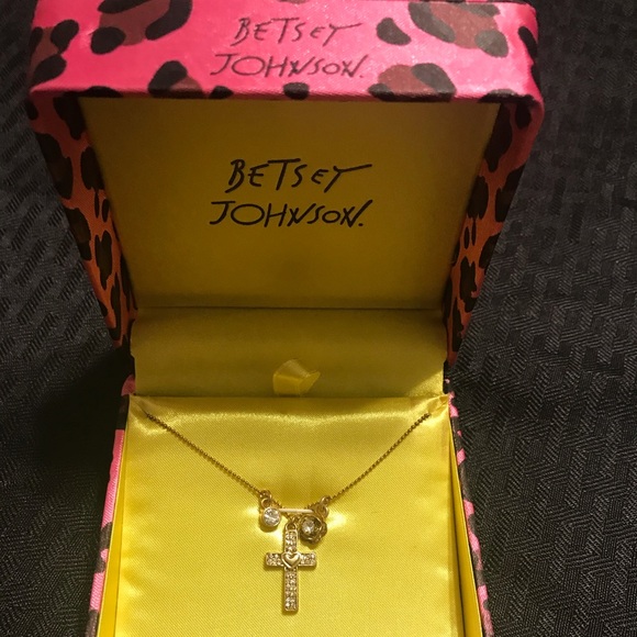 Betsey Johnson Jewelry - Betsey Johnson cross necklace